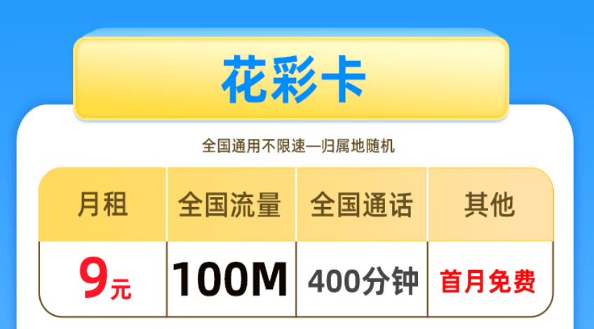 非常適合老年人、學生使用的手機卡 低月租套餐僅需9元少流量全國用